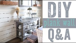 Plank Walls Shiplap Removing Baseboards  Q and A [upl. by Allesor]