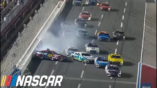 Austin Dillon Kyle Larson Joey Logano laterace wreck at Charlotte [upl. by Enoob275]