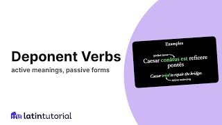 Deponent Verbs [upl. by Kawasaki]