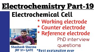 Types of Electrodes Electrochemical cell BScNET GATE JAM [upl. by Lleuqram]