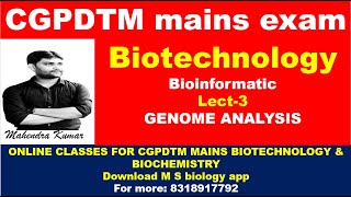 CGPDTM2023MAIN BIOTECHNOLOGYDNA MICROARRAY AND GENOME ANALYSIS [upl. by Aracot]