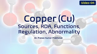 Copper Cu Sources RDA Functions Regulation Abnormality [upl. by Cilla]