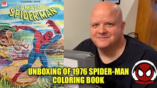 Unboxing of 1976 SpiderMan Whitman Coloring Book [upl. by Anerb56]