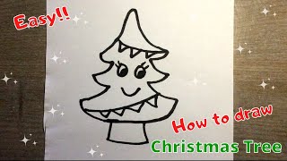 ★ SCHATTIGE KAWAII KERSTBOOM TEKENEN MAKKELIJK ★ Leren tekenen hoe teken je een kerstboom [upl. by Wixted]