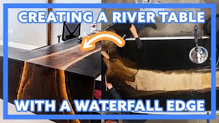 HOW TO  Create an Epoxy River Table with a Waterfall Edge  Countertop Epoxy  DIY River Table [upl. by Anihta]