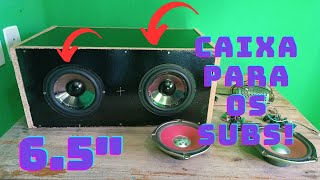 Caixa para os subwoofers Projeto de som caseiro em andamento [upl. by Leopold]