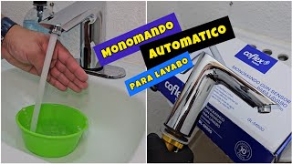 Instala este Monomando con Sensor para Lavabo  Funciona con luz o baterías 💡 [upl. by Oderfla]