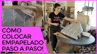 Cómo pegar papel para empapelar una pared  Tips de decoración y colocación [upl. by Schwab594]