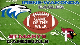 GAME OF THE WEEK  IreneWakonda Eagles at Dell Rapids St Marys Cardinals [upl. by Akima]