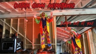 CUSTOM Lurching clown Animatronic Demo [upl. by Hathcock]