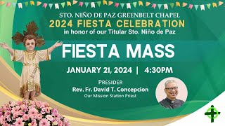 January 21 2024 Fiesta Mass in Honor of our Titular Sto Niño de Paz with Fr Dave Concepcion [upl. by Esinwahs]