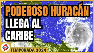 Huracán Beryl se mueve sobre las Antillas Menores Comienza su travesía por el Caribe [upl. by Anev]