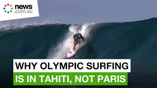 Paris Olympics 2024 How Tahiti is the perfect location for surfing waves [upl. by Anastasie]