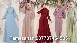 Model Gamis Brokat Terbaru Mewah Kumpulan Dress Asri Top Part 11 [upl. by Einon318]