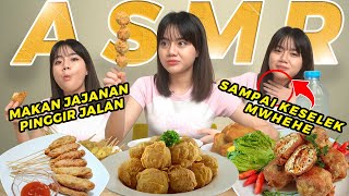 ASMR JAJANAN PINGGIR JALAN  SAMPAI KESELEK BAKSO CRISPY HAHAH [upl. by Gnet]