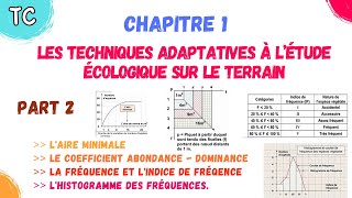 TC Biof SVT  Ch 1 Les techniques adaptatives à l’étude écologique sur le terrain  partie 2 [upl. by Eillod]