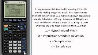 One Sample Mean Z Test  Detailed instructions with Example [upl. by Ssilb100]