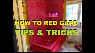 How to red gard shower walls tips and tricks waterproof gaurd [upl. by Katharina781]