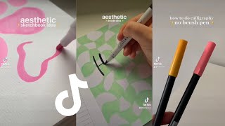 easy aesthetic doodle ideas ♡ Lia Hansen TikTok compilation ♡ easy art ideas for when you’re bored [upl. by Grewitz758]