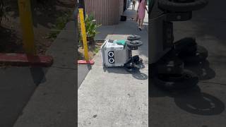 DELIVERY ROBOT LOOTED Austin Got Robbed ai deliveryrobot fooddelivery robotics [upl. by Anwahsak]