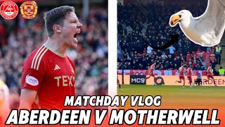 GARTENMANN TO THE RESCUE  ABERDEEN V MOTHERWELL  MATCHDAY VLOG  270424 [upl. by Michelsen]