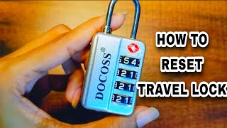 How to Reset Travel Lock  How to Set Luggage Lock 🔒 Docoss Travel Lock [upl. by Giesser]