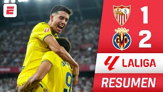 El VILLARREAL logró AGÓNICA VICTORIA por 21 vs SEVILLA Ayoze Pérez la figura  La Liga  Resumen [upl. by Illil]