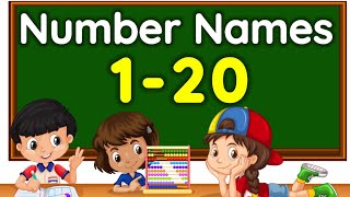 Number names  Number Names 1 20  Number spelling  Learn Numbers  Numbers 1 to 20  numbername [upl. by Lankton]