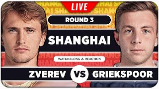 ZVEREV vs GRIEKSPOOR 🎉🎉 ATP Shanghai 2024 🎉🎉 LIVE Tennis Watchalong Stream [upl. by Noyr]