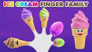 Ice Cream Finger Family Song  Daddy Finger Rhyme [upl. by Ssew7]