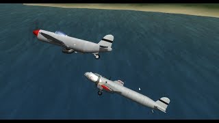 Bomber formation take off KSP Persistent trailsPath recorder [upl. by Hinkle]