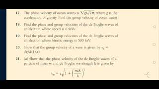 The phase velocity of ocean waves is  2 where g is the aceleration [upl. by Vilma650]