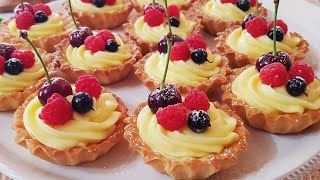 Delicious mini tarts recipe Tartlets Custard [upl. by Adeirf]