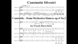 Silvestri Cantabile  for French Horn Octet [upl. by Merrile]