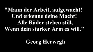 Bundeslied für den Allgemeinen Deutschen Arbeiterverein Georg Herwegh 1863  Christoph Holzhöfer [upl. by Anurag]