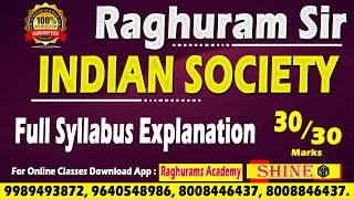 INDIAN SOCIETY FULL SYLLABUS  APPSC GROUP II  EXPLAINED BY RAGHURAM SIR [upl. by Lirva]