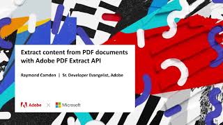 Extract content from PDF documents with Adobe PDF Extract API [upl. by Lavotsirc]