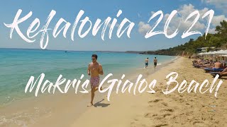 Kefalonia June 2021 Makris Gialos beach 4K Walking Tour [upl. by Dionne]