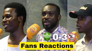 FANS REACT AS DREAMS FC SUFFER 03 DEFEAT AGAINST ZAMALEK IN THE CAF CONFEDERATION CUP SEMIFINALS [upl. by Anivlek]