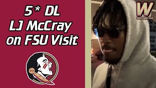 FSU Football Recruiting  5 DL and Florida Commit LJ McCray talks FSUMiami Visit  WarchantTV FSU [upl. by Assirrec]