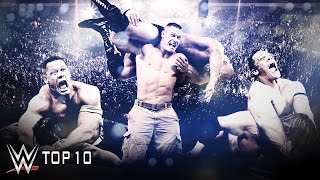 John Cenas Hardestfought Victories  WWE Top 10 [upl. by Ettezoj]