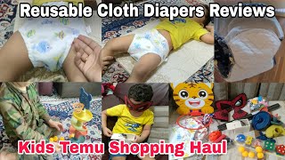 Reusable Cloth Diapers Reviews  Kids Temu Shopping Haul  Cloths Diaper Review 2024 [upl. by Ananna870]