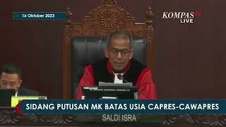 Hakim Saldi Isra Singgung Nama Gibran Sampaikan Dissenting Opinion Syarat Pengalaman Kepala Daerah [upl. by Wakeen420]