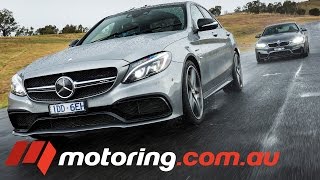 2016 BMW M4 v MercedesAMG C63 S Review [upl. by Fondea365]