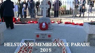 Helston Remembrance Parade 2018 [upl. by Asikal207]