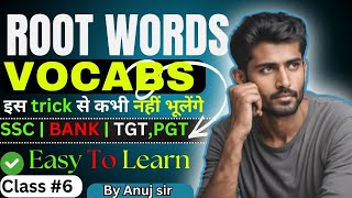 root word Video VI SSC Bank TGT PGT LT English competition Literature vocabs meaning how to make wor [upl. by Asilak947]