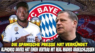 Die Spanische Presse Hat Verkündet  Alphonso Davies Hat Einen Vertrag mit Real Madrid Abgeschlossen [upl. by Nelloc]