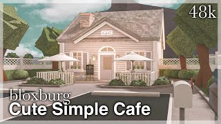 Bloxburg  Cute Simple Cafe Speedbuild [upl. by Dorcas]