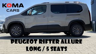 Peugeot Rifter Long Allure 5 seats 2020  walkthrough interior exterior dimensions [upl. by Aelak]