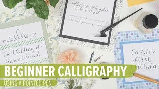 Calligraphy for Beginners Using a Pointed Pen [upl. by Orelle]